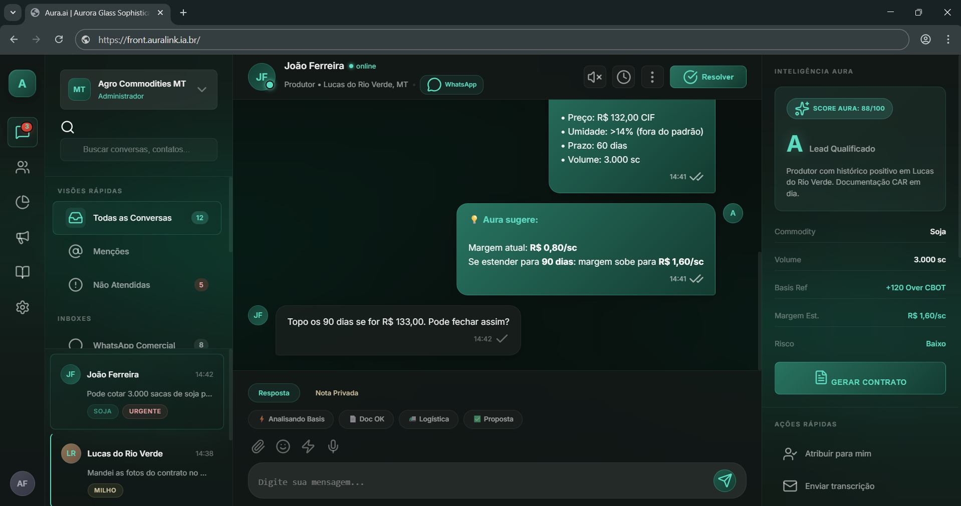 Aura Dashboard Preview